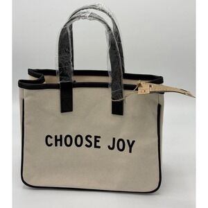 Santa Barbara Design Studio Canvas Mini Tote Bag "Choose Joy" Faithworks NWT